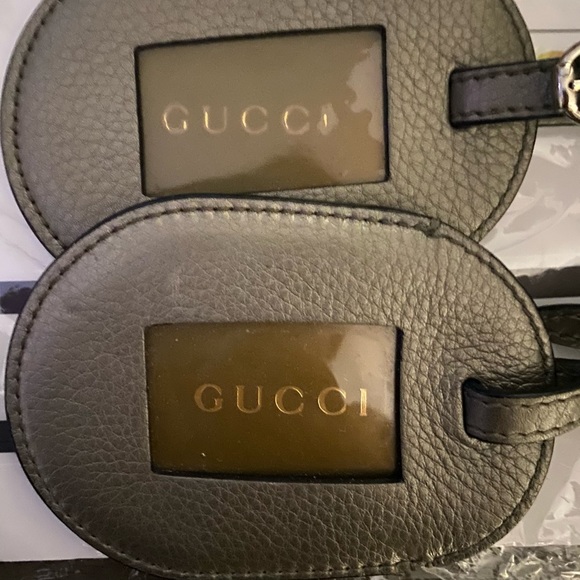 Brand New TWO Auth.Gucci Luggage Tags OLIVE GREEN (read below) - Picture 4 of 15